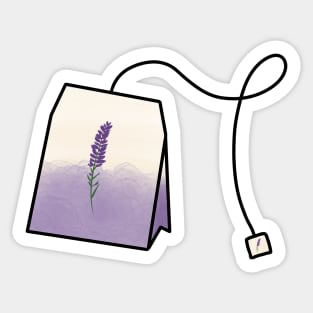 Lavender Tea Bag Sticker